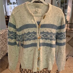 Vtg St. John's Bay Womens Sweater Cardigan Toggle Sz M 90s